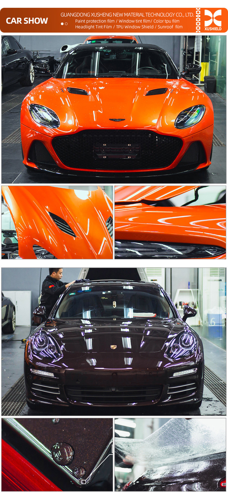 XUSHIELD 7 Mil 6 Mil PPF Film Anti Scratch Self Healing PPF TPH Gloss Clear Car Body PPF Paint Protection Film for Cars