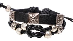 China Black snake personalized retro retro hand-woven bracelet unisex wholesale