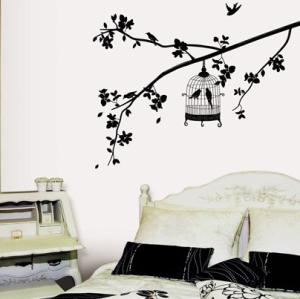 China Custom Tree Wall Flower Stickers G103 / Floral Wall Stickers wholesale