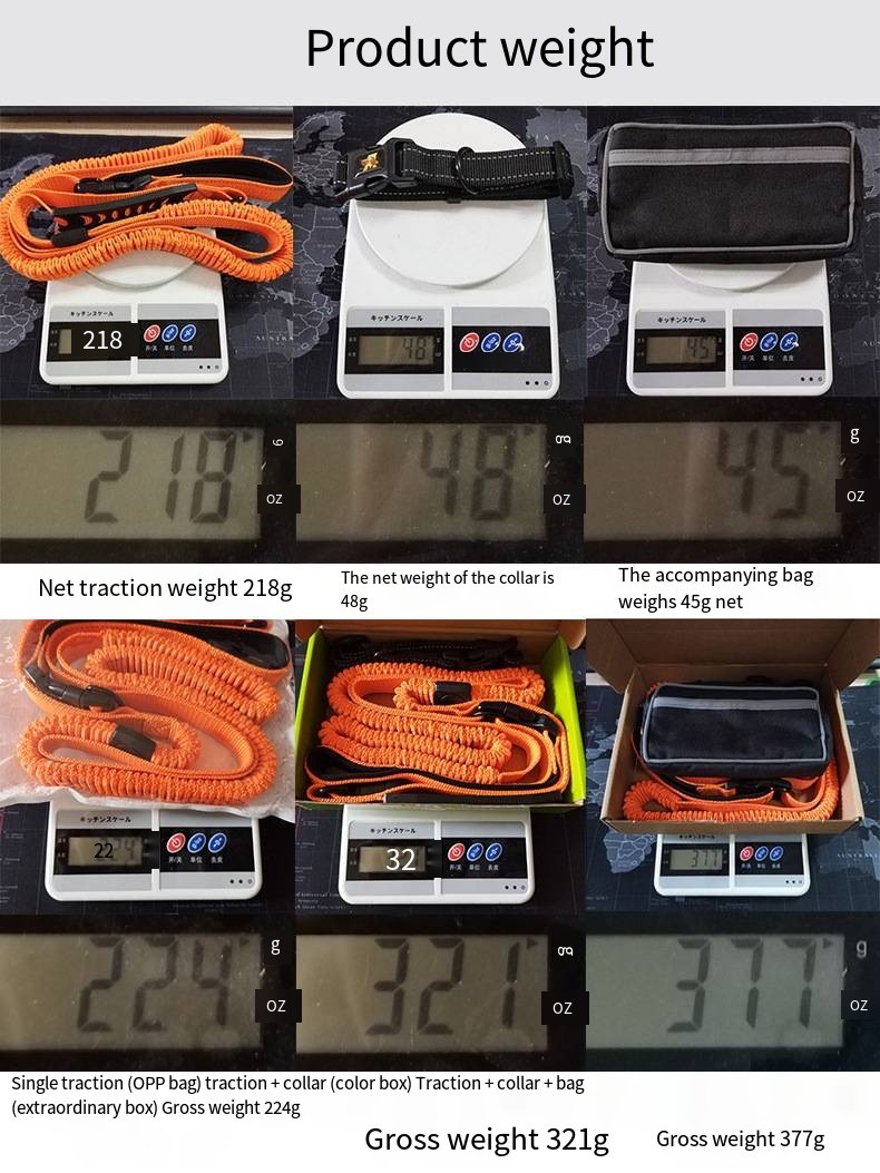 Custom Multi Functional Pet Leash Hands Free Dog Leash And Collars Set With Poop Bag