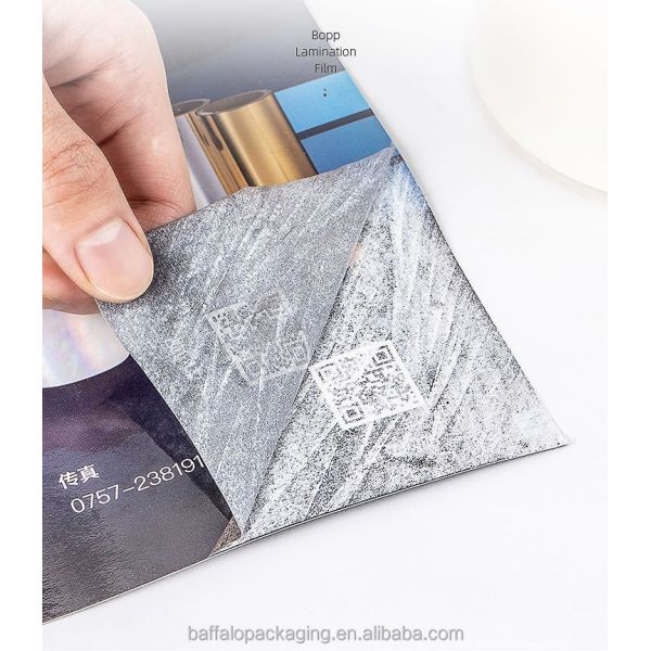 Glossy BOPP Thermal Laminating Film EVA Pre-coated 25 Micron Custom Width and Length Film for Paper Graphic Printed Products