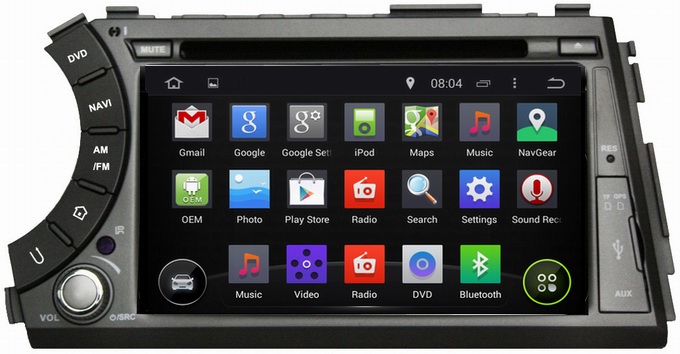 Ouchuangbo Car GPS Stereo Media Ssangyong Actyon Sports 2005-2013 Android 4.4 brazil map