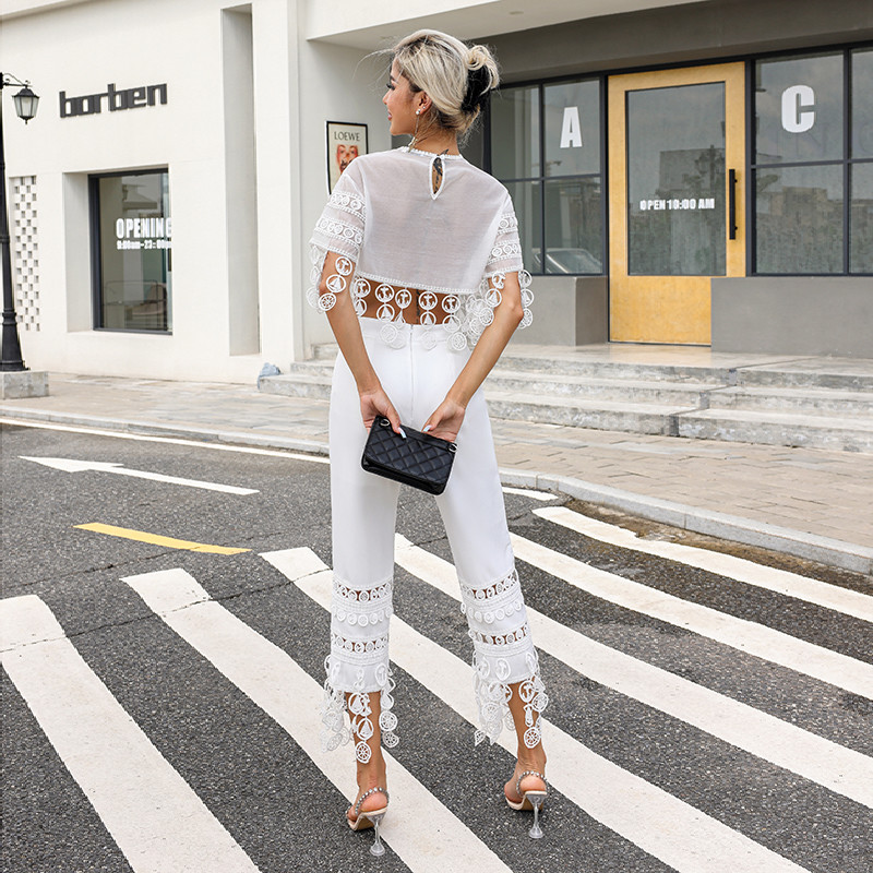 High Tide Linen Nautical Crop Top High Tide Nautical Cropped Crocheted Linen Top