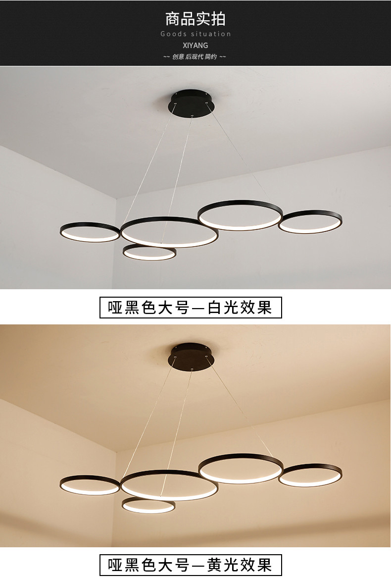 Aluminum lamp body simple, warm, two color, fantastic concept Chandelier