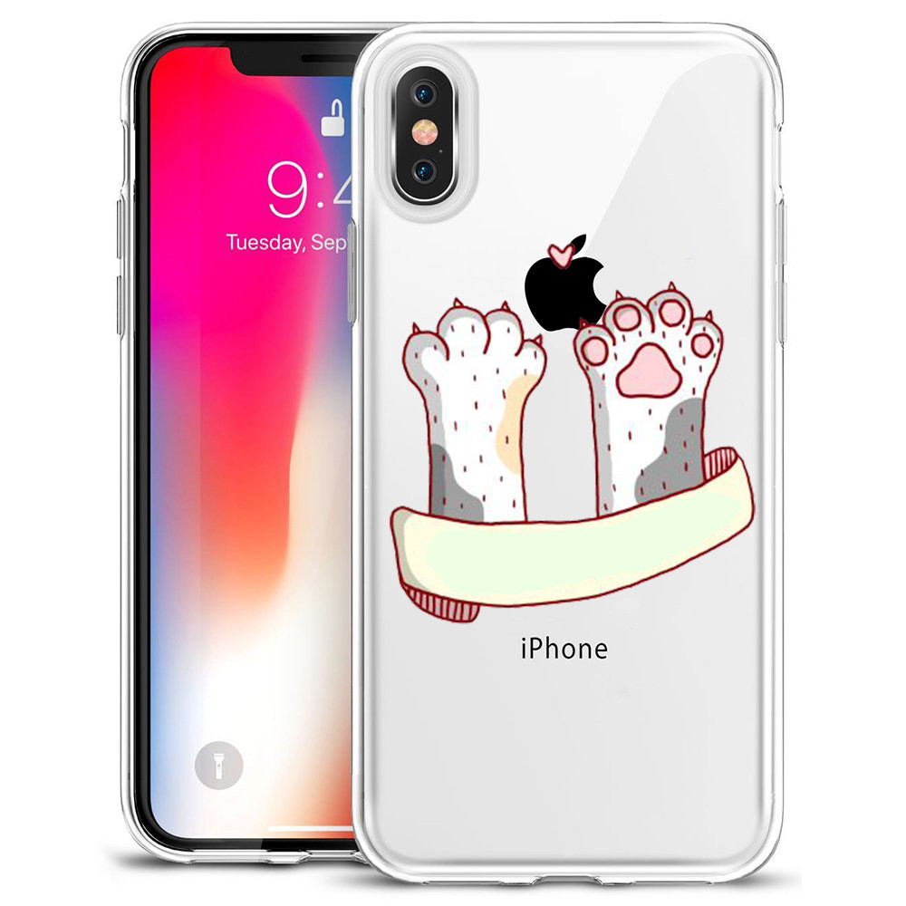 Thin Rubber Designer Cell Phone Cases For Iphone X Sweat Free Animal Puppy Dog Cat