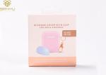 Pink 1500g Cardboard Earphone Packaging Box With Plastic Hook