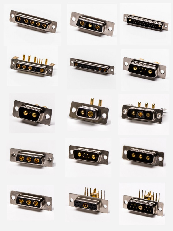 7w2 power+signal D-SUB combo plug male pin connector hold on 10/20/30/40 amps solder type for cable assembly