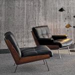 Leather Dark Grey Velvet Dining Chairs Customized With Oak Backrest