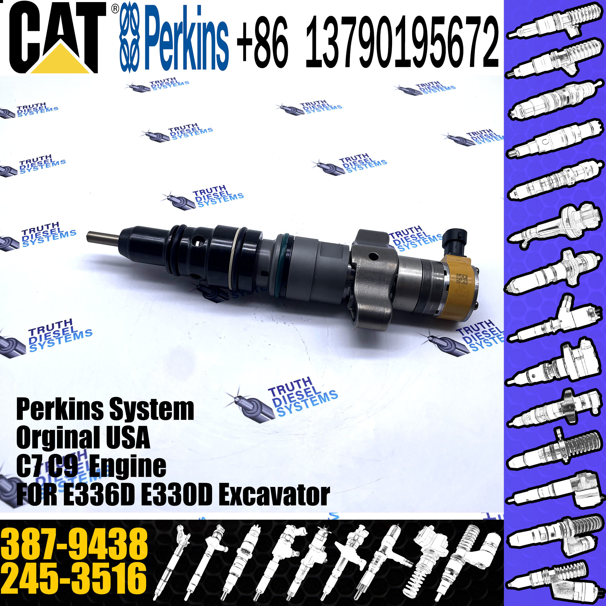 Diesel common rail fuel injector 245-3516 293-4067 10R-4764 20R-8060 328-2577 387-9438 For CAT C7