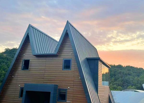 Prefabricated Cabins Lodges With Hot Tubs Light Steel Framing Beautiful Wooden