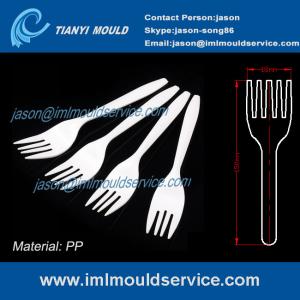 China PP White 6 inch Disposable plastic fork for Western food/ fruit cake moulding wholesale