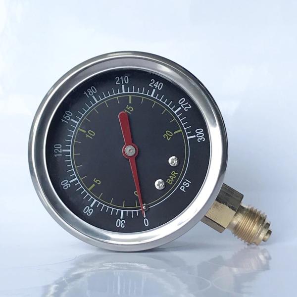 63mm 20 Bar 300 Psi Radial Mounting Stainless Steel Pressure Gauge Liquid