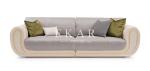Luxury White Genuine Leather Living Room Furniture Modern Sofa Set