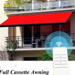 Aluminum Waterproof Retractable Awning Balcony Folding Full Cassette Retractable