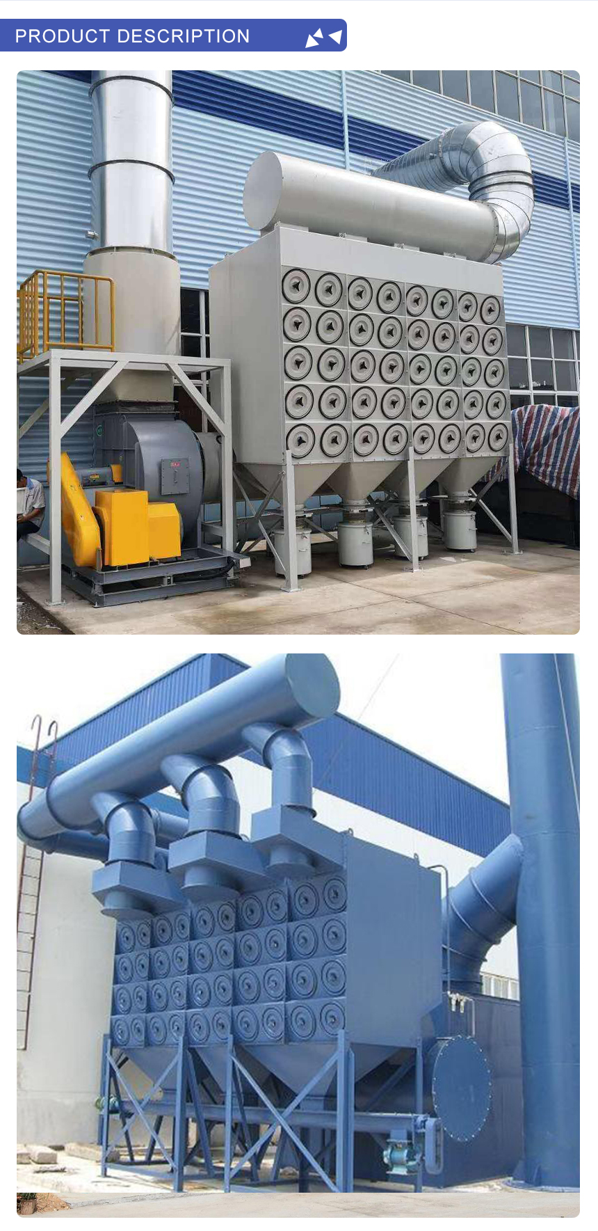 Clean Air Industrial Cartridge Welding Fume Extractor Dust Collector 3136*2159*2159mm