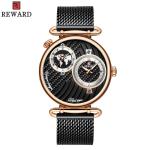 Chinese Two Movement Stainless Steel Caseback Watch , Mens Waterproof Watches