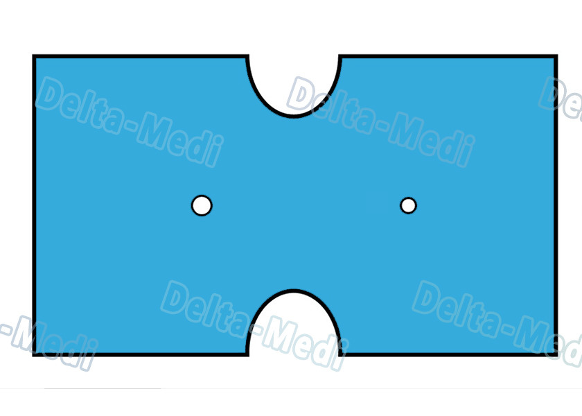 Disposable Sterile Gynaecology / Cystoscopy Drape With Diamond Circular Aperture Plain