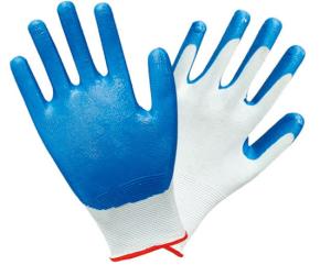 China Blue Nitrile Coated Nylon Gloves wholesale