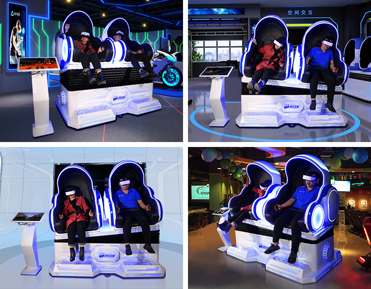 9D Kids Game VR Simulator Double Seats Virtual Reality Egg Chair For Amusement Park