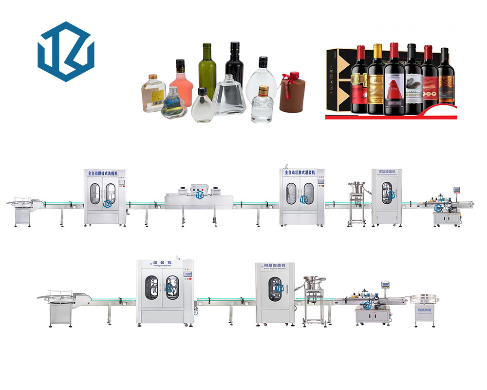 Vial Vodka Wine Alcohol Rinsing Capping Bottle Filling Line