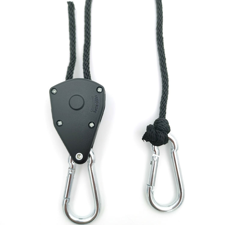 Hydroponic Led Grow Light Hangers Reflector Adjustable 1/8" Rope Ratchet Hanger