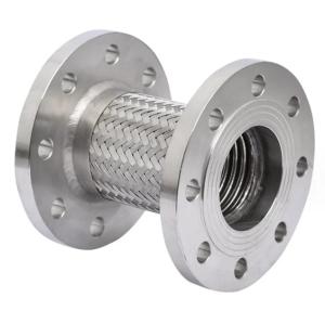 China Flange Connection Ss304 Stainless Steel Braided Flexible Metal Hose wholesale