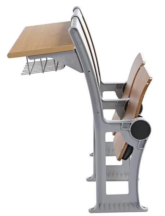 Plywood Metal Meeting Room Chair / Foldable School Desk And Chair Set