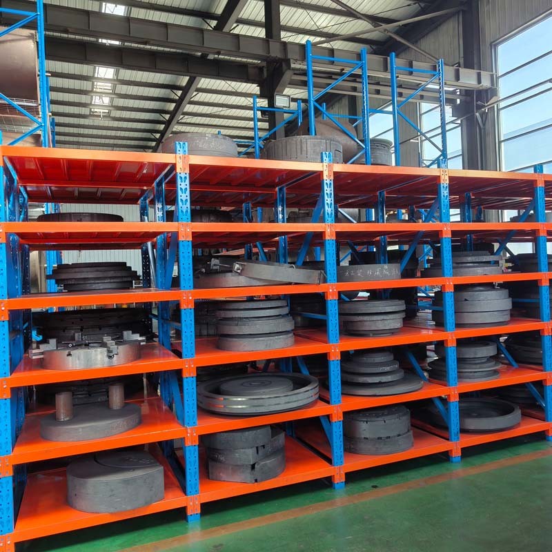 Orange Blue Adjustable Metal Boltless Industrial Shelving And Racks 5 Shelves