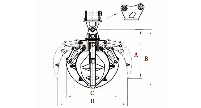 Heavy Equipment Hydraulic Attachment Q345B Alloy Steel Grapple Buckets for Excavators