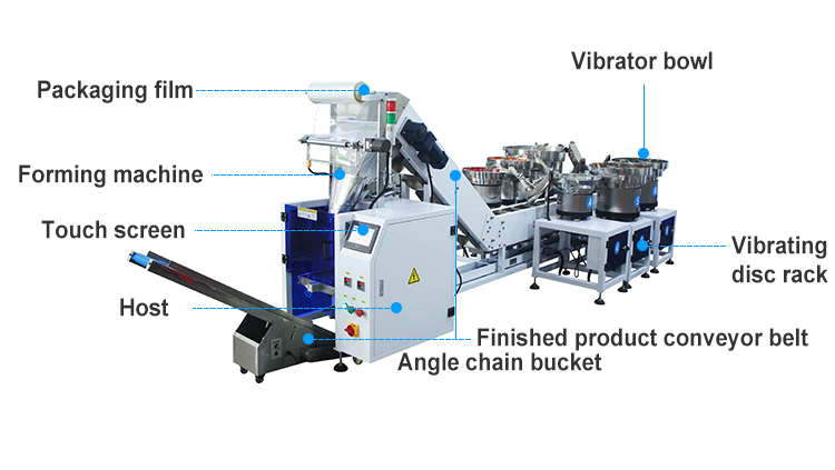 Professional Furniture Accessories Fasteners Screws Nail Weigh Sorting Counting Packing Machine