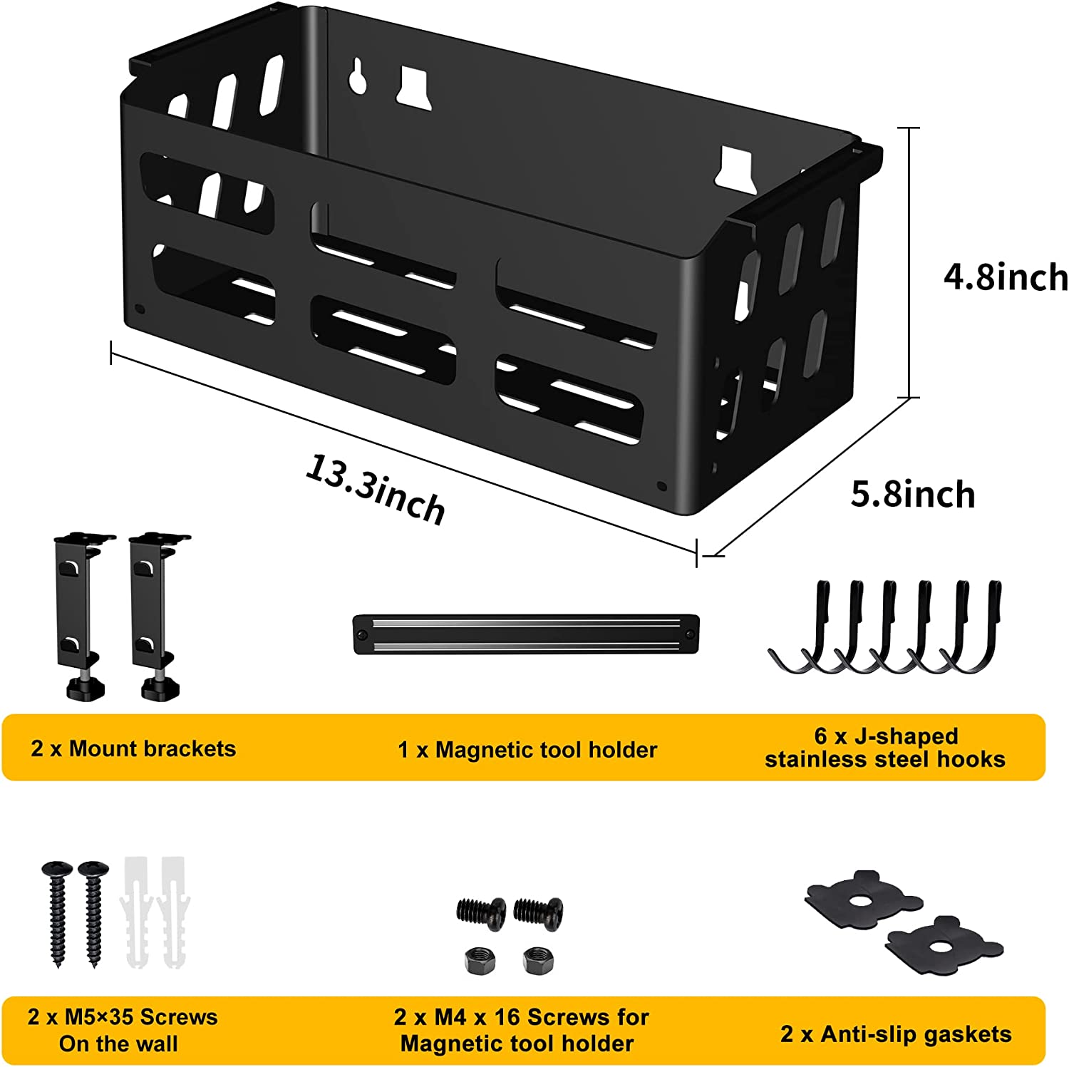 BBQ Accessories Storage Box with Magnetic Tool Holder Paper Towel Holder for 28"/36" Griddles