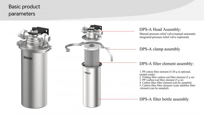 Stainless Steel 5-Micron Filtration Pre-Filter with Manual Pressure Relief Valve 1