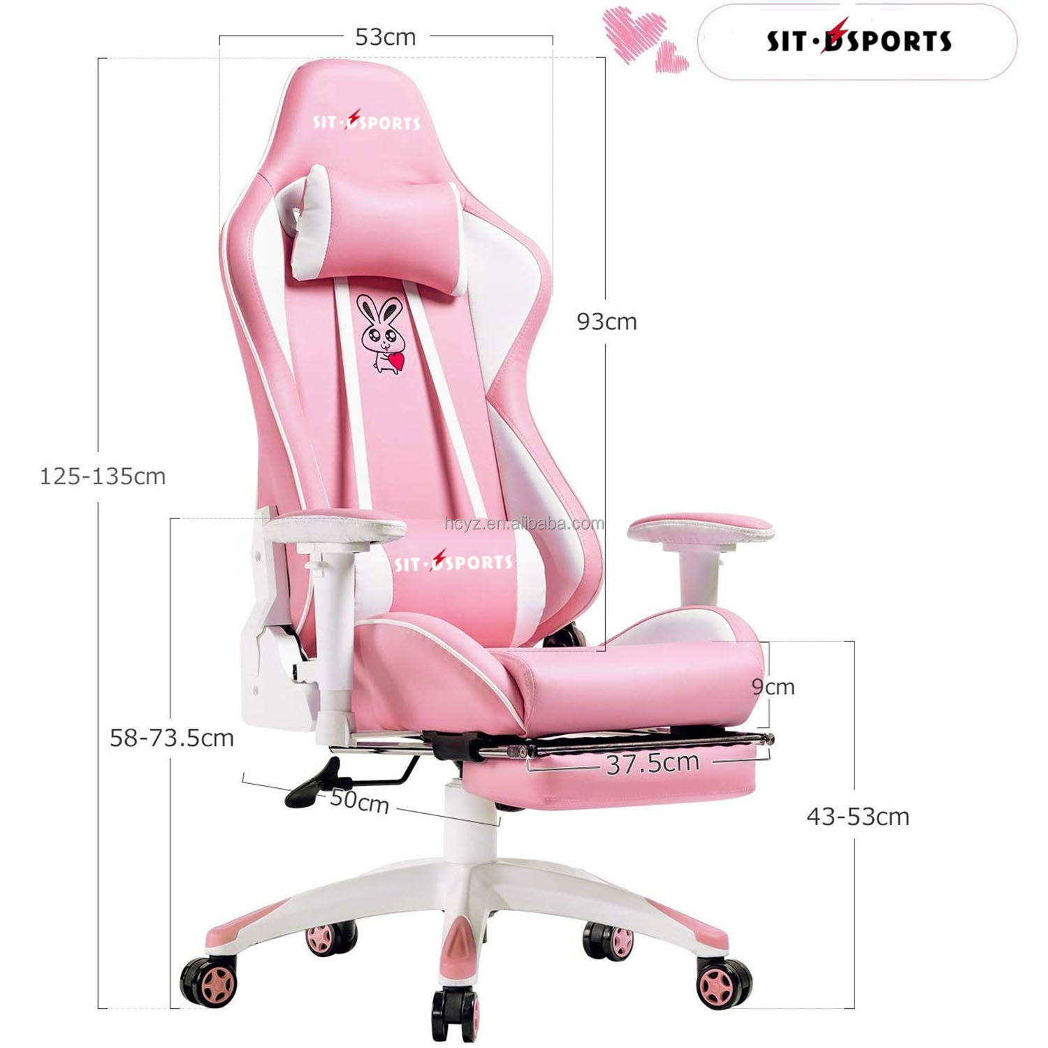 Customized Anji Anime Leather Ergonomic Recliner for Girls' Gaming Comfort and Style