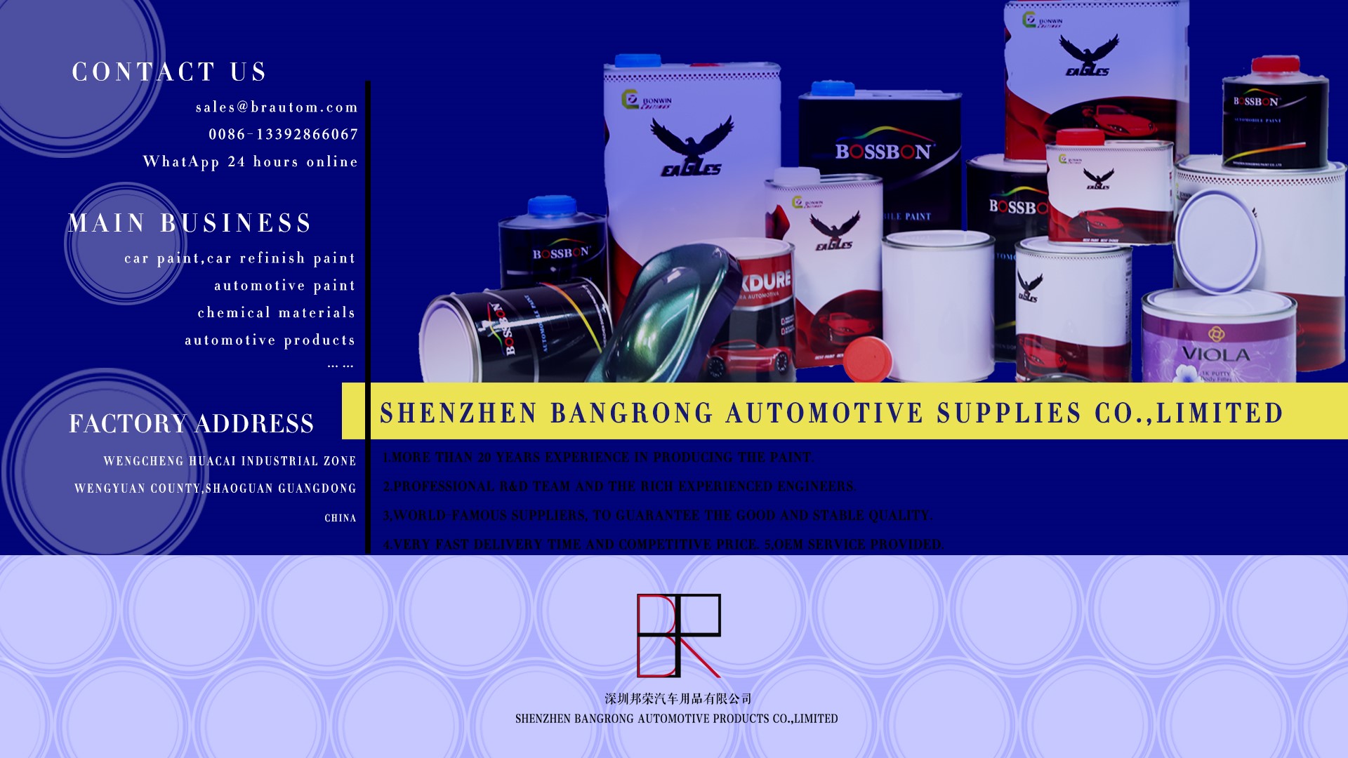 High Hardness Solid White 2K Bi Components Car Refinish Paint
