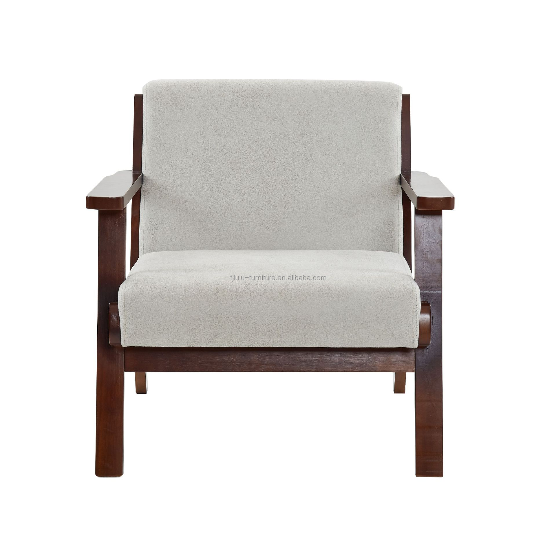 Living Room Modern Arm Sofa Fabric Chaise Lounge Single Sofa Chair with Wabi-Sabi Customized Design