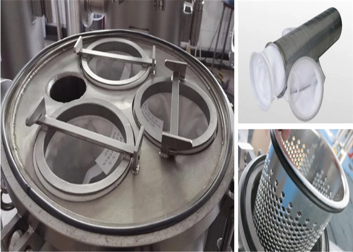 Easy Operation Multi Bag Filter Housing , SS Bag Filter Housing For Water