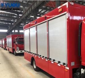 China Aluminum Automatic Fire Truck Roll Up Doors Open Style soundproof RAL colour wholesale