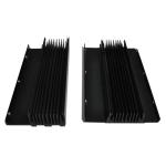 Black Anodized Aluminium Heat Sink Profiles , Electronic Aluminum Alloy Profile