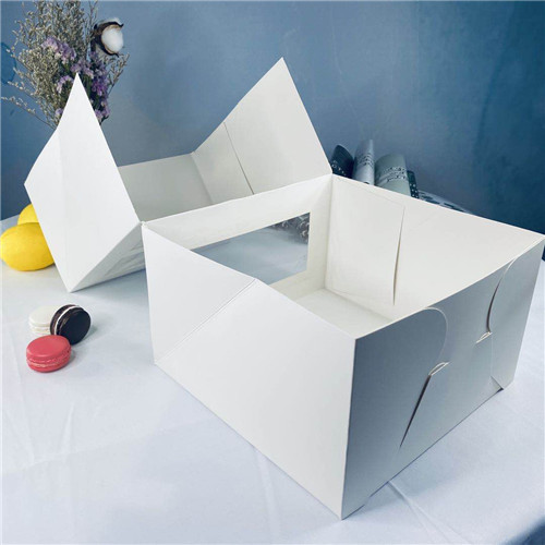 Square White Transparent PVC Window Cake Cardboard Box