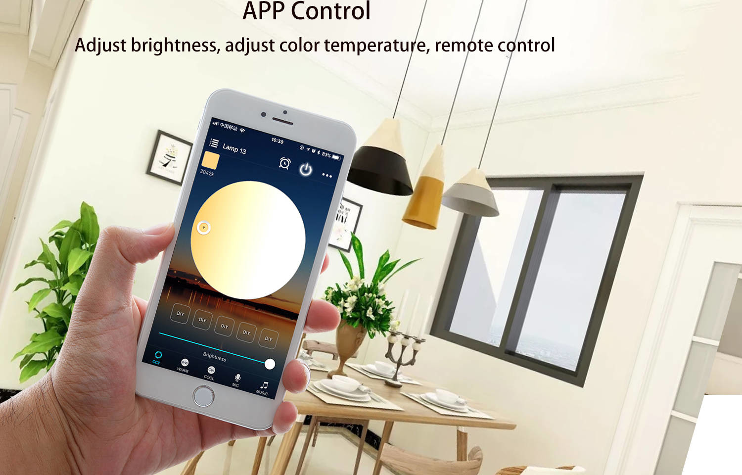 Smart Candle Bulb Bluetooth Mesh Network APP Group Voice Control 2700k To 6500k CCT