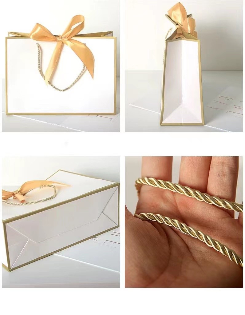 Ribbon Handle Cosmetic Paper Bags