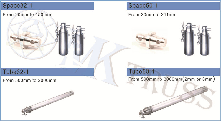 Aluminum Spigot Truss Accessories Hinge Pin Half-Conical and R-Clip for Any Size of Truss