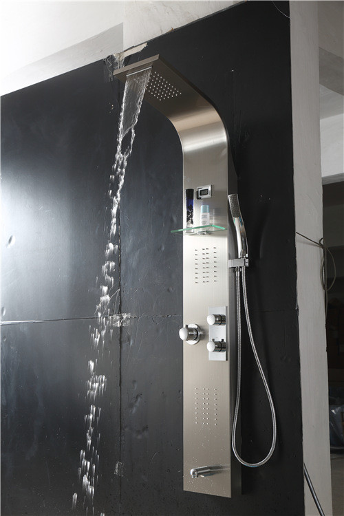 Easy Install Massage Shower Panel , Digital Display Thermostatic Shower Panel