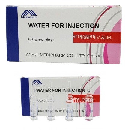 Water for Injection 10ml, 50's/box, clear, colourless, odourless, tasteless and