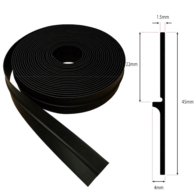 Non-Slip and Durable PVC Rubber Garage Door Sealing Strip with Hardness 50-60 Shore A