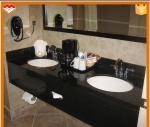 Rectangle Natural Stone Countertops , Black Galaxy Granite Countertop 120-200cm