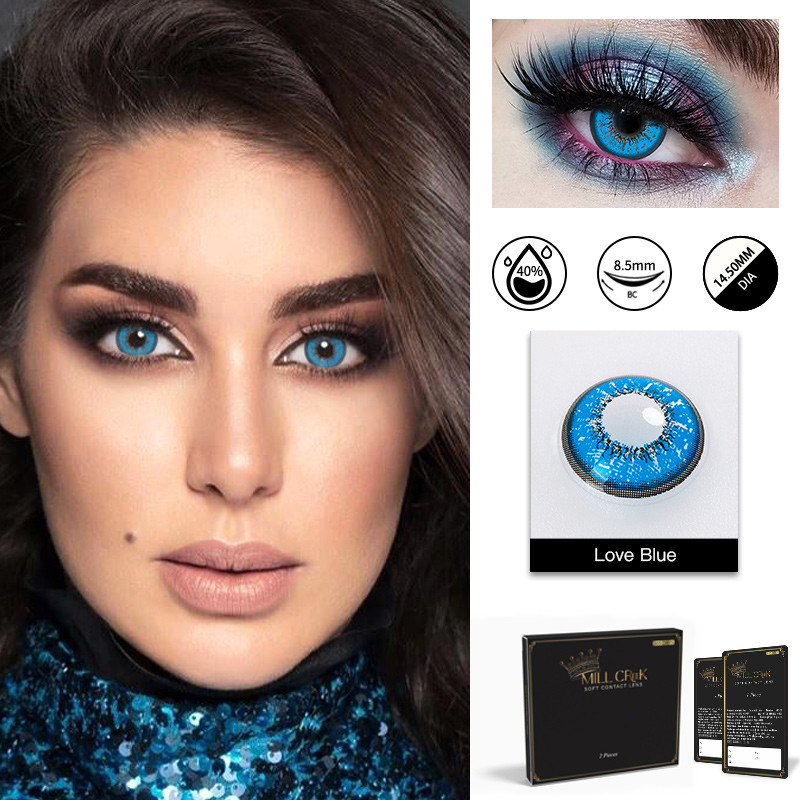 Beautiful Cosmetic 14.5 Mm Contact Lenses Dark Grey Colour