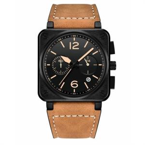 China Genuine Leather Men'S Multifunction Watches Wear Resistant 3ATM Waterproof OEM wholesale