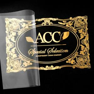 China Transparent Embossed Packaging Stickers Labels Waterproof wholesale