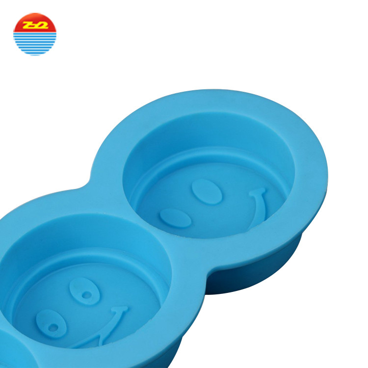 Easy release smiley face shaped non plastic large wholesale make your own custom personalized silicone ice cube tray mol